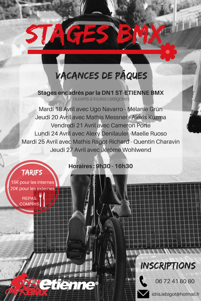 STAGES BMX AVRIL ST ETIENNE BMX